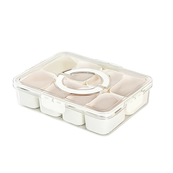 8 Grid Airtight Spice Container Set with Removable Inner Cups