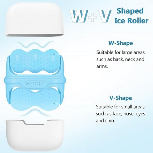 Ice roller facial massager