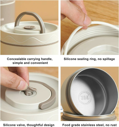 3 Piece Lunch Box Set - Insulated Bag Included