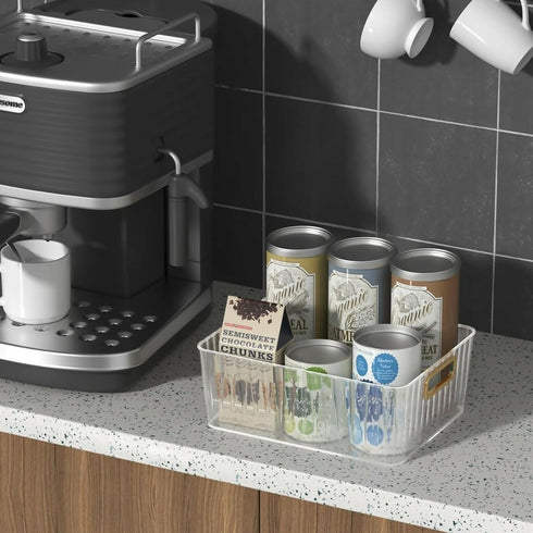 4-Pack Clear Pantry Storage Bin Box
