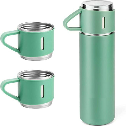 Thermal Insulated Travel Flask Set-Green