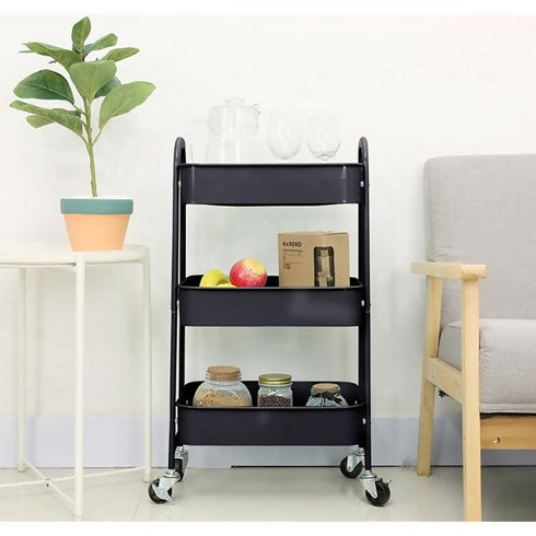 Metal 3 Tier Storage Trolley
