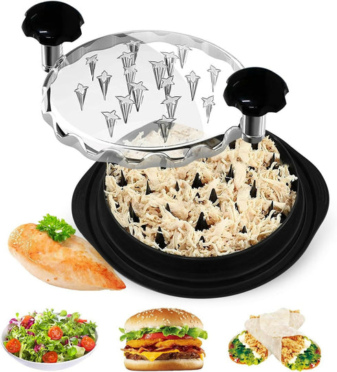 Chicken Shredder-Large Chicken Breast Shredder Tool Twist with Brush