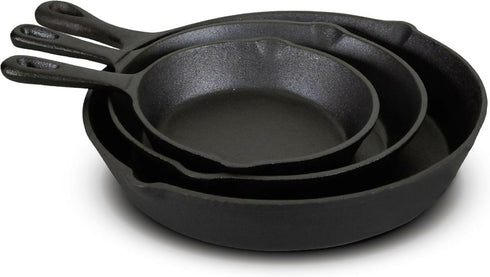3 Piece Cast Iron Pan Set