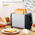 Electric 2 Slice Stainless Steel Pop up Bread Toaster.