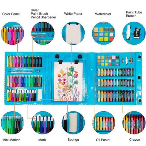 Mega 208 Piece Art Set - Blue