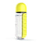 2-In-1 Water Bottles With Daily Pill Holders - Yellow
