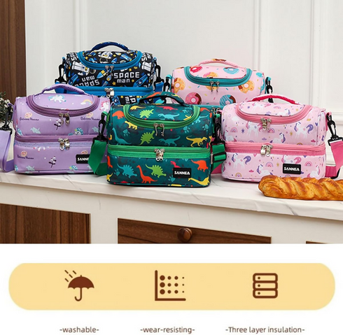 Purple Pony Insulated Lunch Bag Cooler Bag with Shoulder Strap - 7L
