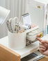 Multi-Compartment Compact Two-Drawer Desk Organizer