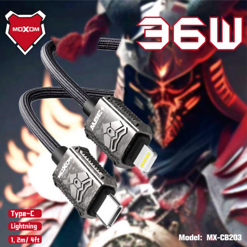 Moxom 36W Fast Charging Cable MX-CB203 Type C To Lightning