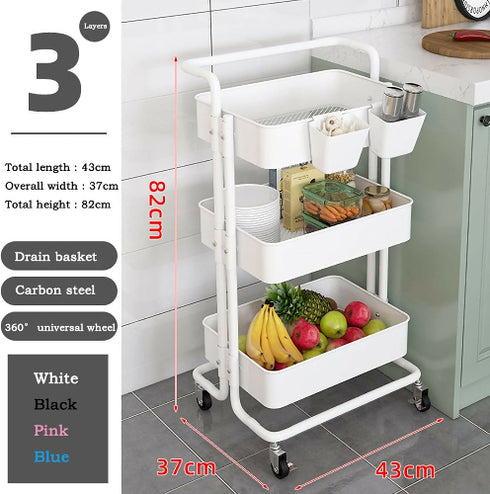 Kitchen Mobile Shelf / Cart Storage Basket