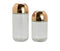Set Of 2 Canisters Glass Kitchen Storage Jars