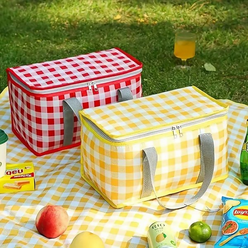 Large Capacity Outdoor Picnic Bag, Home Storage Cooler - yellow