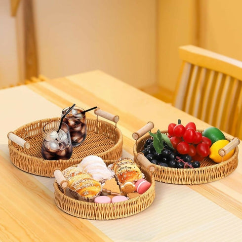 Wood Serving Tray - 3 Piece