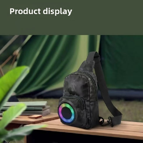 Sling Bag With Built-in RGB Bluetooth Speaker.