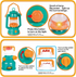 19PCS Kids Camping Toy Set PopUp Play Tent Outdoor&Indoor Pretend Play Gift