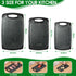 Black 3 Piece Double Sided Granite Look Cutting Board Set