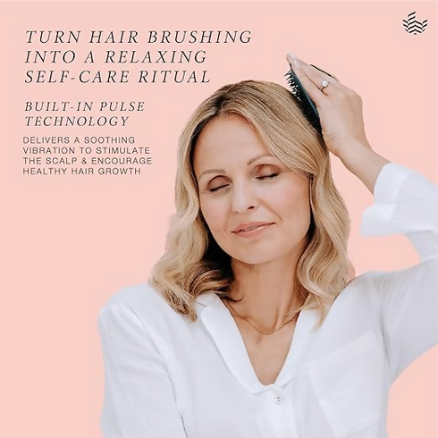 MANTA Pulse Electric Scalp Massager Shampoo Brush, Promotes Healthy Hair Growth, Head Scalp Scrubber, Hair Massager Scalp Exfoliation Brush, Use Dry or Wet, Waterproof Shower Brush for Hair, Grey