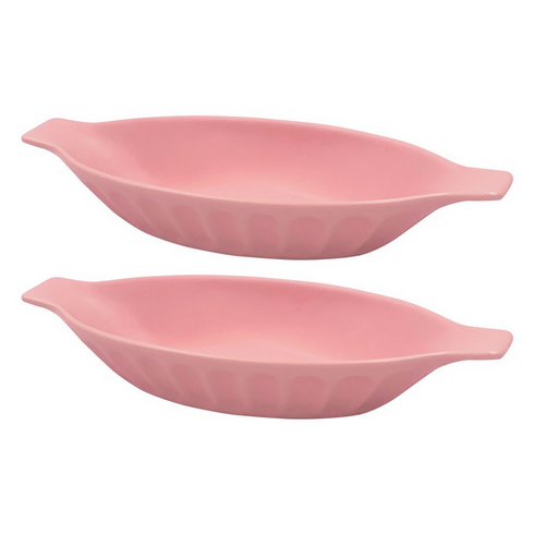 Oval Serving Bowls for Banana Split, Candy, Snack - twin -pink