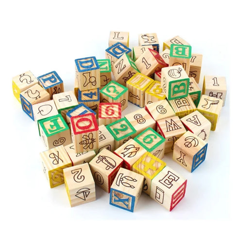 48 Piece Education Wooden ABC Blocks