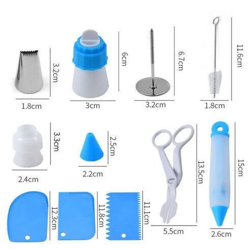 80-Piece Cake Decorating Set with Nozzles, Bags, Scrapers & Baking Tools