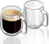 Heat-Resistant Double-Walled Cappuccino Glasses Coffee Glasses, Set of 2 - Tall -300ML