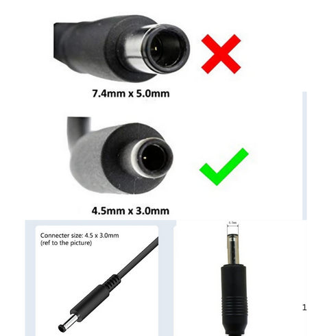 Replacement Dell Laptop charger 65W compatible small pin(4.5×3.0) 19.5V 3.34A