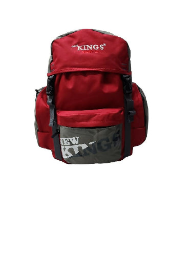 New Kings School Backpack - grey/red