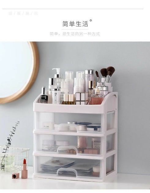 3-Layer Drawer Cosmetic Makeup Box - 2 Pack