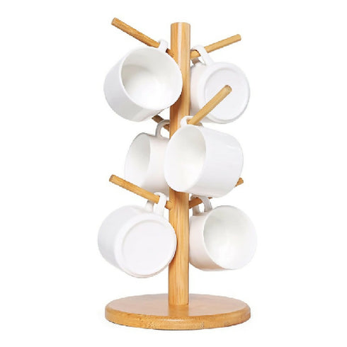 6-Piece Tree Wooden Mug Holder