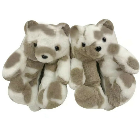 Cute Unisex Teddy Bear Plush Slippers