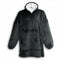 Kids Oversized Thick Warm Blanket Hoodie For Winter - Black