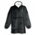 Kids Oversized Thick Warm Blanket Hoodie For Winter - Black