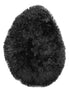 3 Piece Fluffy Toilet Seat Cover & Bathroom Mats Set - Black