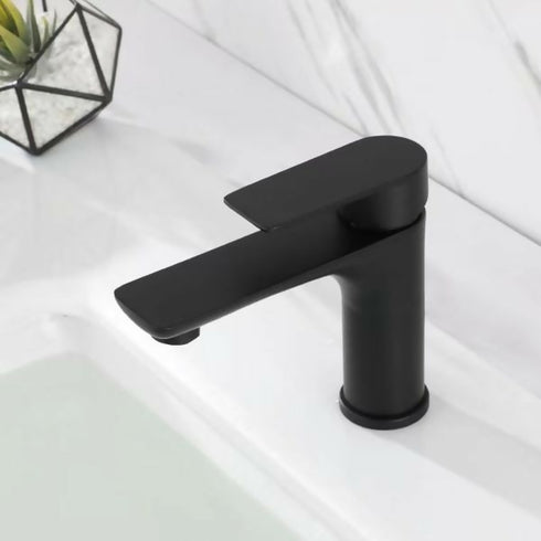 Single Handle Basin Tap Single Hole Mount Basin Mixer Faucets Piece Taps - gun gray