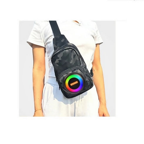 Sling Bag With Built-in RGB Bluetooth Speaker.