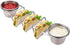 Stainless Steel Taco Holder with 2 Sauce Bowls