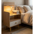 Wooden Counter Side Table with Drawer-70cm Bedside Pedestal Stand-FU7015