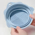 Silicone Make-Up Brushes Cleaner Folding Bowl - Blue