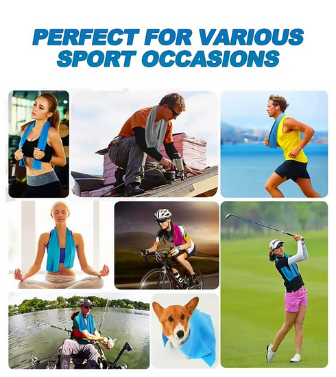 100cm Customized Cool Sport Towel Quick Dry Sport Ice Cooling Microfiber Towel Microfiber Cool Towel with Bottle