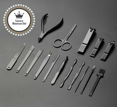16 Piece Manicure Set with PU leather case