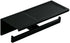 Stainless Steel Toilet Paper Holder Double Bar with Shelf for Phone -Black CY7918005