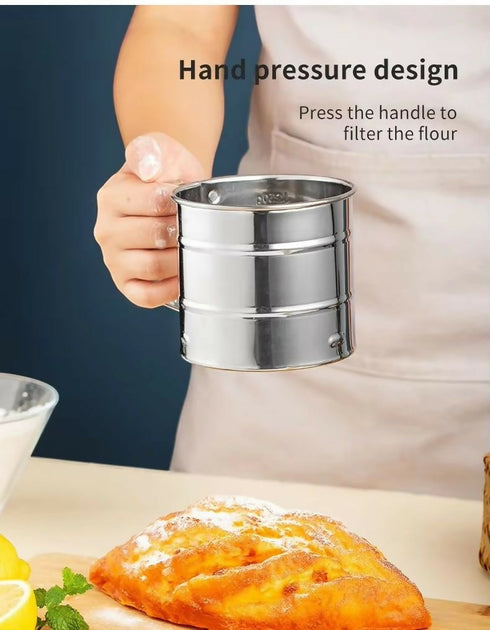 Stainless Steel Semi-automatic Hand Flour Sieve
