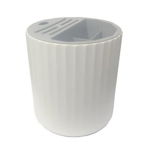 360 Rotating Knives Holder Multi-Functional Kitchen Utensil Holders - white & grey