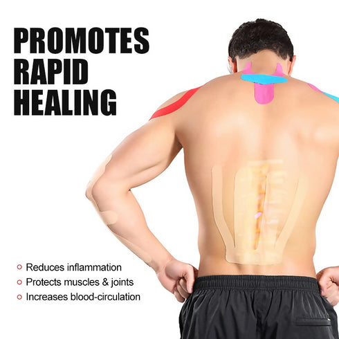 Sport Kinesiology Tape Individual Package For Foot Knee Elbow - 2 Rolls - 5cmx5m - Pink