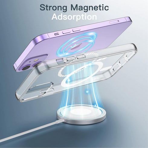 Protective MagSafe Clear Back Case Compatible with iPhone 12/12 pro
