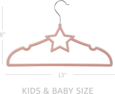 Velvet Baby Clothes Hanger Children’s Coat Kids with Notched Shoulder and Non Slip Design For Newborn to Toddler Clothes