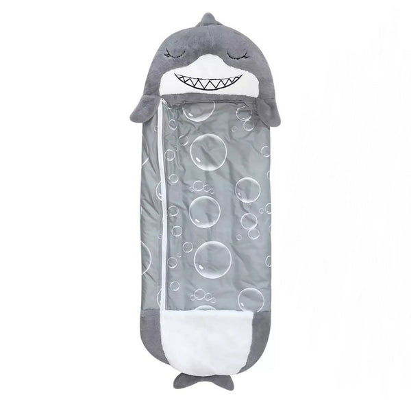 2 in 1 Shark Play Pillow & Sleeping Bag - grey