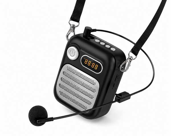 speaker with wired microphone