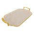 TRAY CLEAR W/DESIGN&GOLD EDGES